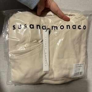 NWT Susana Monaco Off Shoulder Gathered Mini Dress - size XS